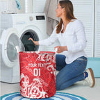 Personalized Dolphins Rugby Laundry Basket Urban Street Graffiti Style - Distressed Splatter Elements