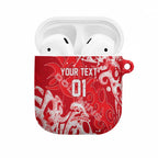 Personalized Dolphins Rugby AirPods Case Urban Street Graffiti Style - Distressed Splatter Elements