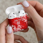 Personalized Dolphins Rugby AirPods Case Urban Street Graffiti Style - Distressed Splatter Elements