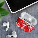 Personalized Dolphins Rugby AirPods Case Urban Street Graffiti Style - Distressed Splatter Elements