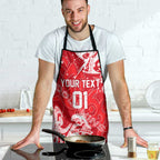 Personalized Dolphins Rugby Apron Urban Street Graffiti Style - Distressed Splatter Elements