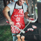Personalized Dolphins Rugby Apron Urban Street Graffiti Style - Distressed Splatter Elements