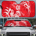 Personalized Dolphins Rugby Auto Sun Shade Urban Street Graffiti Style - Distressed Splatter Elements