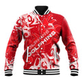 Personalized Dolphins Rugby Baseball Jacket Urban Street Graffiti Style - Distressed Splatter Elements