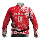 Personalized Dolphins Rugby Baseball Jacket Urban Street Graffiti Style - Distressed Splatter Elements