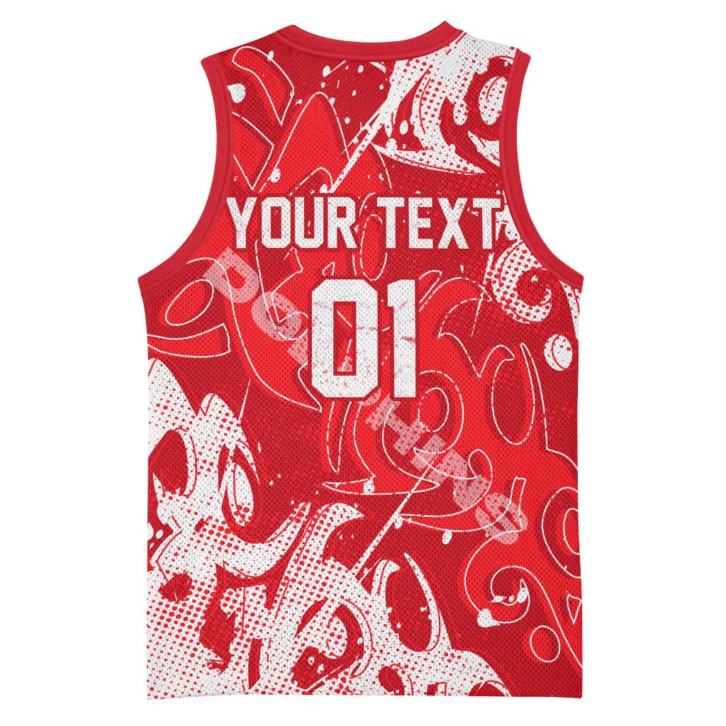 Personalized Dolphins Rugby Basketball Jersey Urban Street Graffiti Style - Distressed Splatter Elements