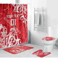 Personalized Dolphins Rugby Bathroom Set Urban Street Graffiti Style - Distressed Splatter Elements