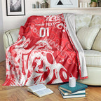 Personalized Dolphins Rugby Blanket Urban Street Graffiti Style - Distressed Splatter Elements
