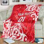 Personalized Dolphins Rugby Blanket Urban Street Graffiti Style - Distressed Splatter Elements