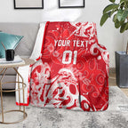 Personalized Dolphins Rugby Blanket Urban Street Graffiti Style - Distressed Splatter Elements