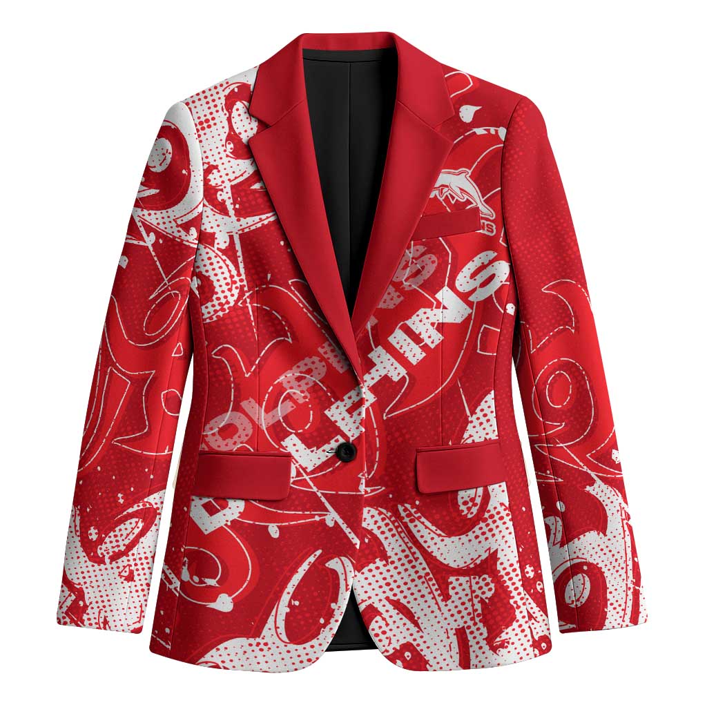Personalized Dolphins Rugby Blazer Urban Street Graffiti Style - Distressed Splatter Elements