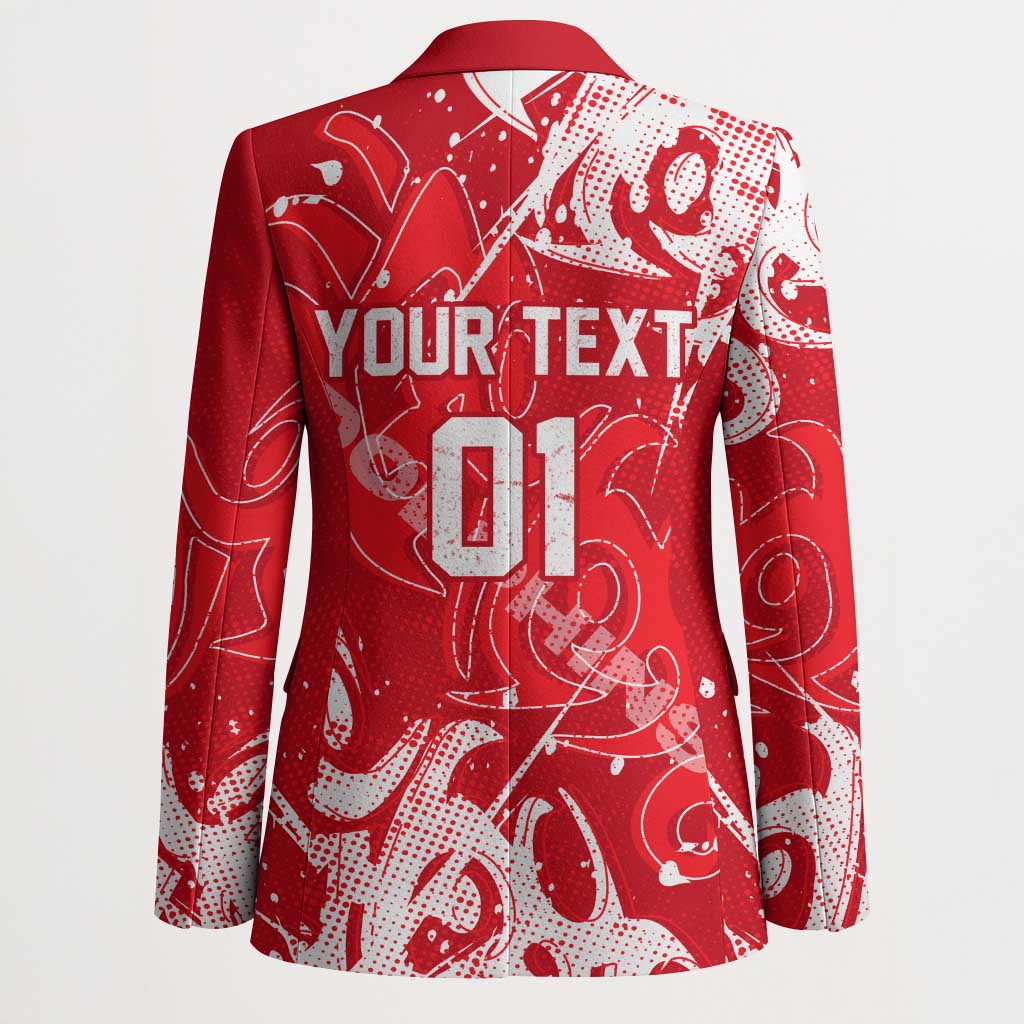 Personalized Dolphins Rugby Blazer Urban Street Graffiti Style - Distressed Splatter Elements