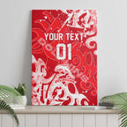Personalized Dolphins Rugby Canvas Wall Art Urban Street Graffiti Style - Distressed Splatter Elements