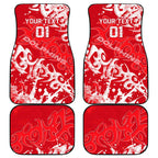 Personalized Dolphins Rugby Car Mats Urban Street Graffiti Style - Distressed Splatter Elements