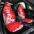Personalized Dolphins Rugby Car Seat Cover Urban Street Graffiti Style - Distressed Splatter Elements