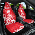 Personalized Dolphins Rugby Car Seat Cover Urban Street Graffiti Style - Distressed Splatter Elements