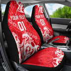 Personalized Dolphins Rugby Car Seat Cover Urban Street Graffiti Style - Distressed Splatter Elements