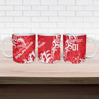 Personalized Dolphins Rugby Ceramic Mug Urban Street Graffiti Style - Distressed Splatter Elements
