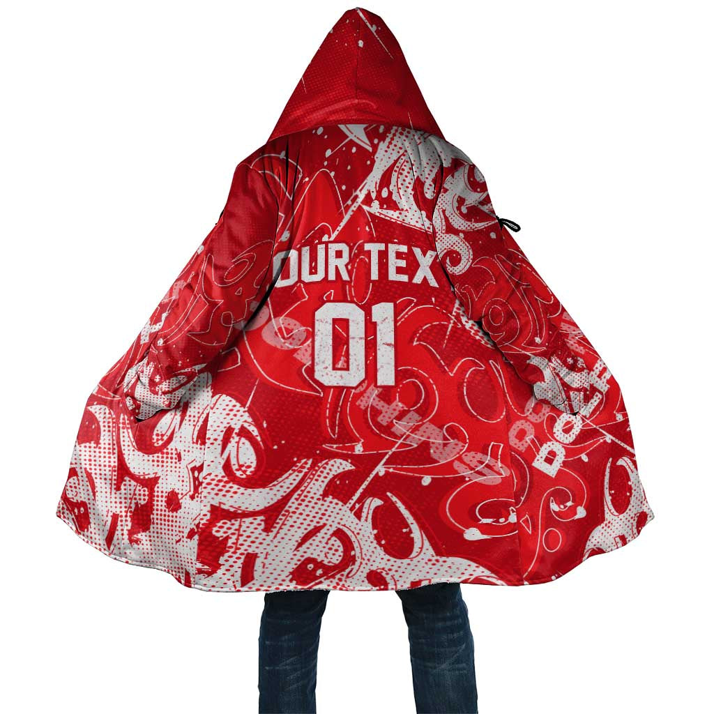 Personalized Dolphins Rugby Cloak Urban Street Graffiti Style - Distressed Splatter Elements