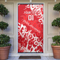 Personalized Dolphins Rugby Door Cover Urban Street Graffiti Style - Distressed Splatter Elements