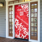 Personalized Dolphins Rugby Door Cover Urban Street Graffiti Style - Distressed Splatter Elements