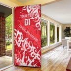 Personalized Dolphins Rugby Door Cover Urban Street Graffiti Style - Distressed Splatter Elements