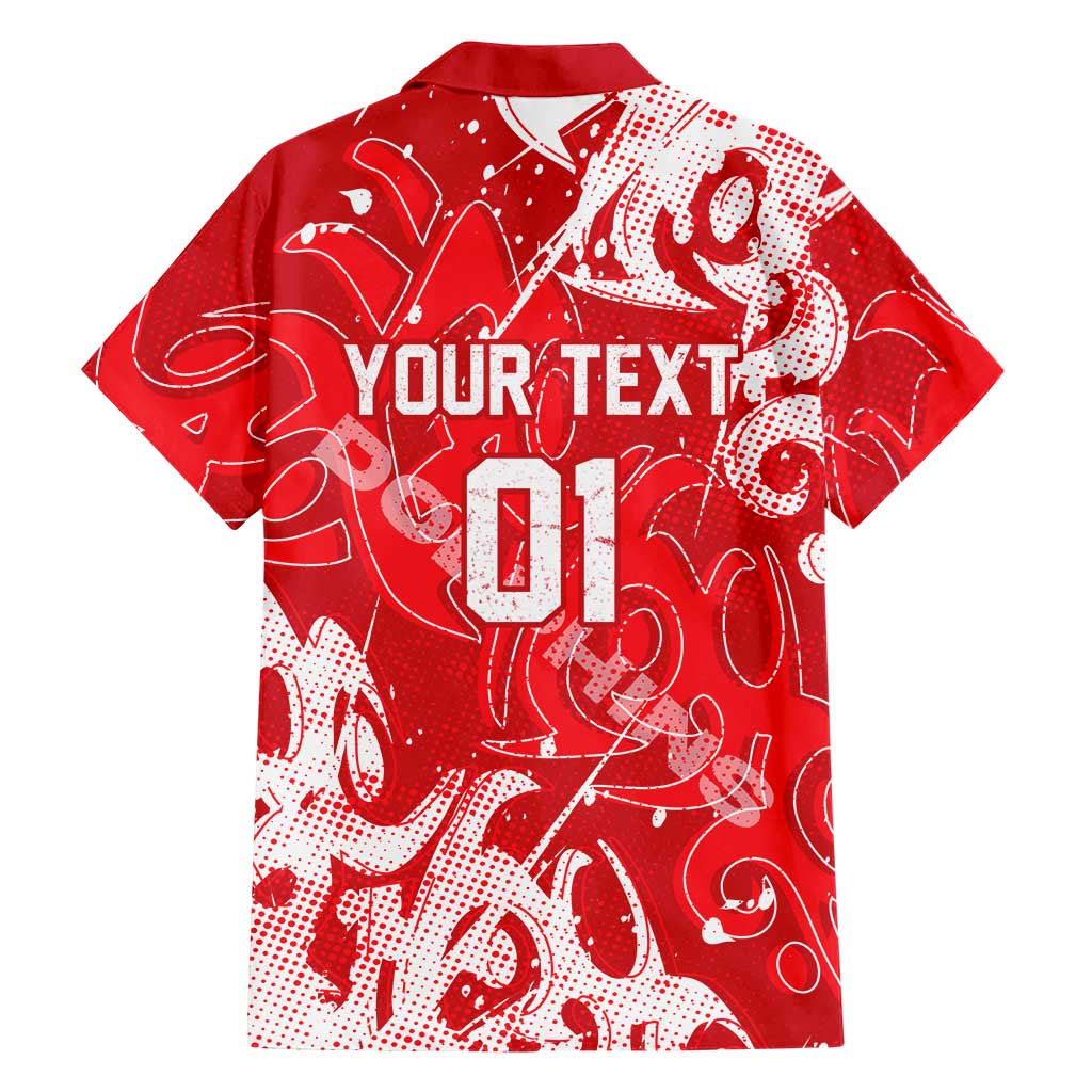 Personalized Dolphins Rugby Family Matching Mermaid Dress and Hawaiian Shirt Urban Street Graffiti Style - Distressed Splatter Elements