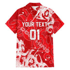 Personalized Dolphins Rugby Family Matching Off Shoulder Maxi Dress and Hawaiian Shirt Urban Street Graffiti Style - Distressed Splatter Elements