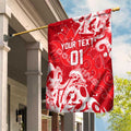 Personalized Dolphins Rugby Garden Flag Urban Street Graffiti Style - Distressed Splatter Elements
