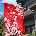 Personalized Dolphins Rugby Garden Flag Urban Street Graffiti Style - Distressed Splatter Elements
