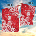 Personalized Dolphins Rugby Garden Flag Urban Street Graffiti Style - Distressed Splatter Elements