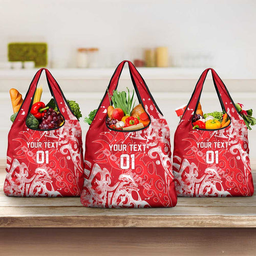Personalized Dolphins Rugby Grocery Bag Urban Street Graffiti Style - Distressed Splatter Elements