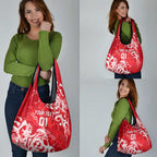 Personalized Dolphins Rugby Grocery Bag Urban Street Graffiti Style - Distressed Splatter Elements