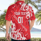 Personalized Dolphins Rugby Hawaiian Shirt Urban Street Graffiti Style - Distressed Splatter Elements