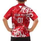 Personalized Dolphins Rugby Hawaiian Shirt Urban Street Graffiti Style - Distressed Splatter Elements