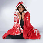 Personalized Dolphins Rugby Hooded Blanket Urban Street Graffiti Style - Distressed Splatter Elements