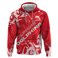 Personalized Dolphins Rugby Hoodie Urban Street Graffiti Style - Distressed Splatter Elements