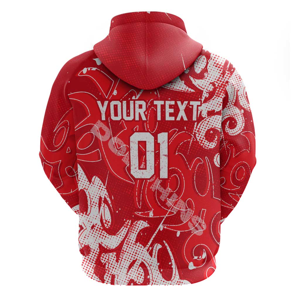 Personalized Dolphins Rugby Hoodie Urban Street Graffiti Style - Distressed Splatter Elements
