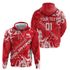 Personalized Dolphins Rugby Hoodie Urban Street Graffiti Style - Distressed Splatter Elements
