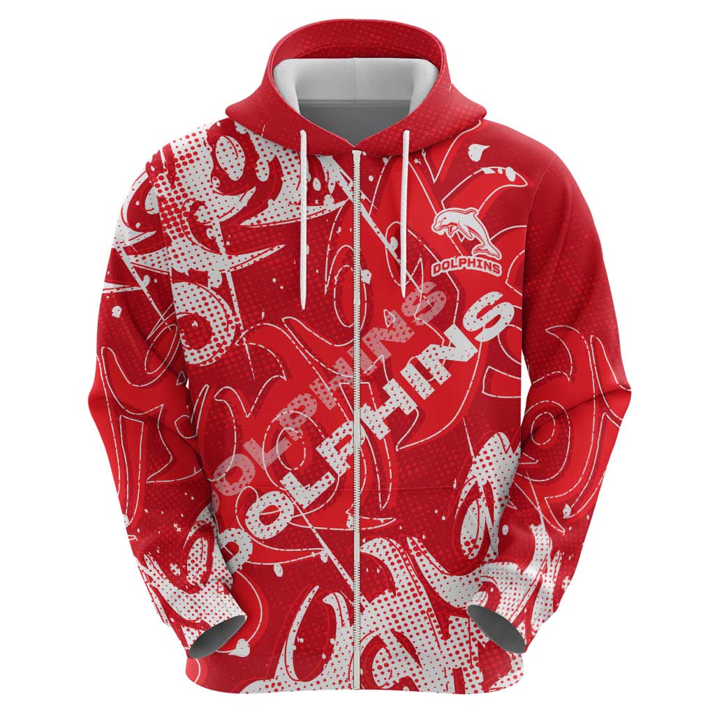 Personalized Dolphins Rugby Hoodie Urban Street Graffiti Style - Distressed Splatter Elements