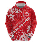 Personalized Dolphins Rugby Hoodie Urban Street Graffiti Style - Distressed Splatter Elements