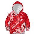 Personalized Dolphins Rugby Kid Hoodie Urban Street Graffiti Style - Distressed Splatter Elements