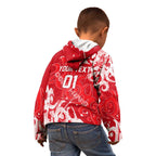 Personalized Dolphins Rugby Kid Hoodie Urban Street Graffiti Style - Distressed Splatter Elements