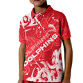Personalized Dolphins Rugby Kid Polo Shirt Urban Street Graffiti Style - Distressed Splatter Elements