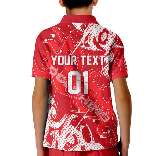 Personalized Dolphins Rugby Kid Polo Shirt Urban Street Graffiti Style - Distressed Splatter Elements