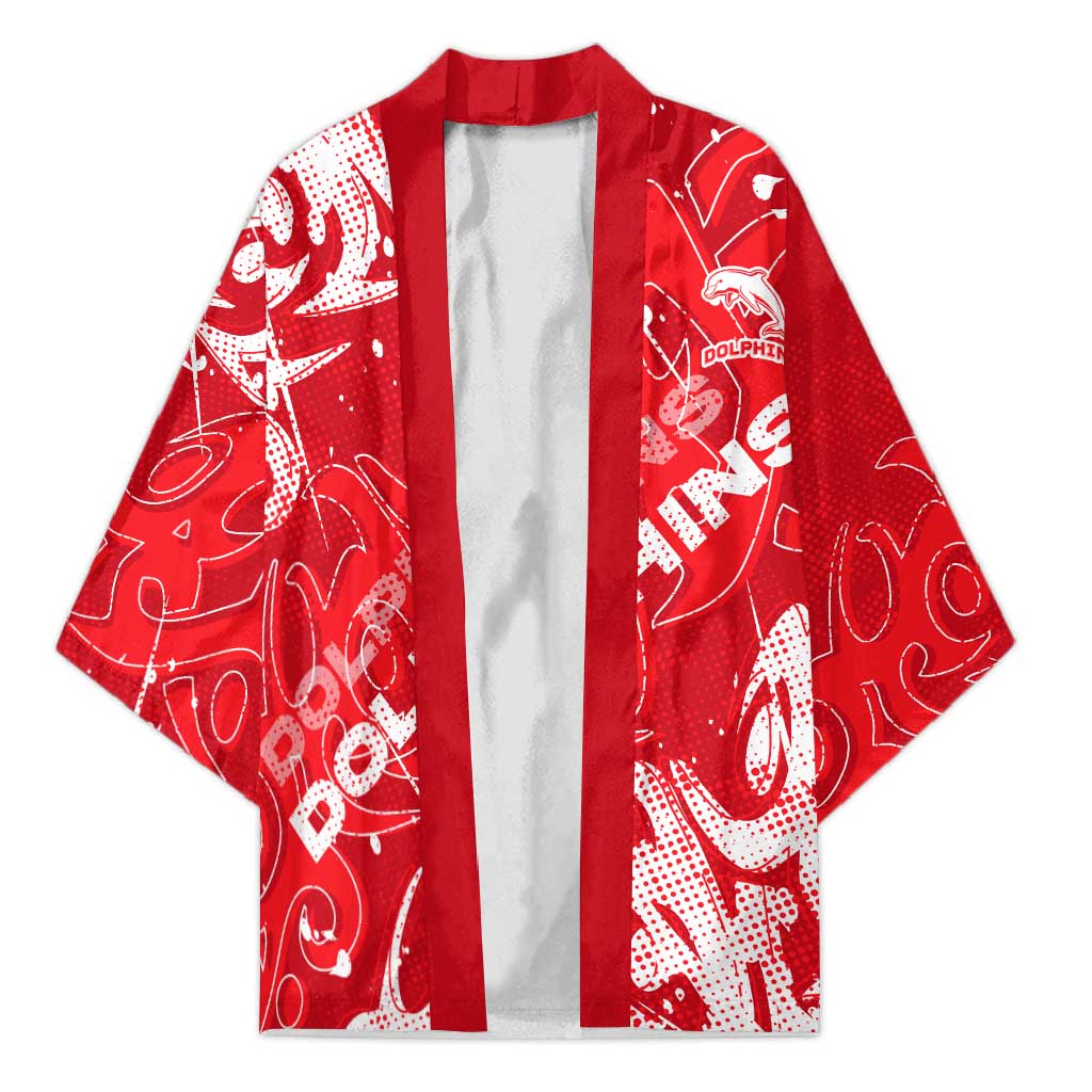 Personalized Dolphins Rugby Kimono Urban Street Graffiti Style - Distressed Splatter Elements