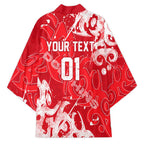 Personalized Dolphins Rugby Kimono Urban Street Graffiti Style - Distressed Splatter Elements