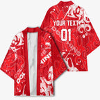 Personalized Dolphins Rugby Kimono Urban Street Graffiti Style - Distressed Splatter Elements