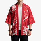 Personalized Dolphins Rugby Kimono Urban Street Graffiti Style - Distressed Splatter Elements