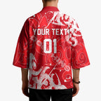 Personalized Dolphins Rugby Kimono Urban Street Graffiti Style - Distressed Splatter Elements